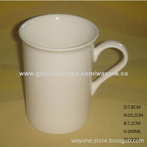 New Tankard Ceramic Mug, Fashionable Shape, Made of New Bone, Fine China and Porcelain, Food Safe